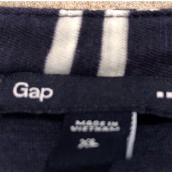 🆕 GAP striped 3/4 sleeve popover blouse top XL - Picture 5 of 8